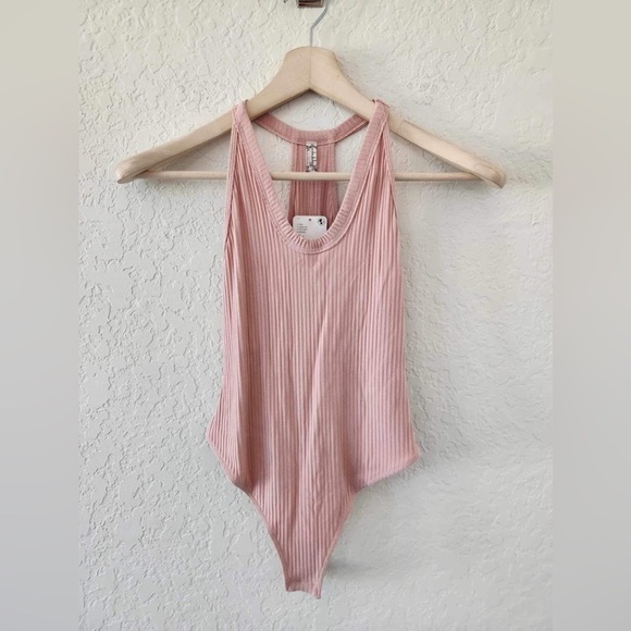 Free People pink Speed Dial Bodysuit Size XS new - Picture 4 of 14